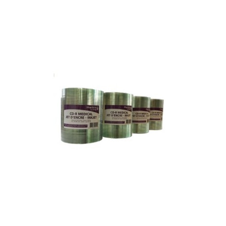 SPINDLE 100 CD-R 52X 700MB -GRADE MED A -IMPRIMABLE BLANC JET D ENCRE HELTIS LINE