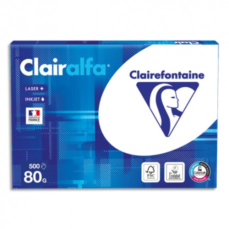 PAPIER CLAIRALFA 80GRS A3 - RAMETTE DE 500 FEUILLES