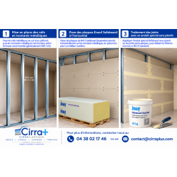 PLAQUE BA13 KNAUF SAFEBOARD BARYUM - PB 0,5mm (TARIF / m²)