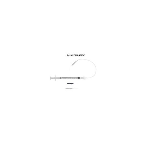 SET DE GALACTOGRAPHIE COURBE 30G (0,3mm) x 2cm   SERINGUE 1ml   2 DILATATATEURS (BTE DE 10)