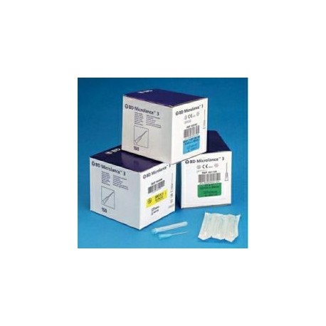 AIGUILLE BD MICROLANCE - 23G - 11/4 - L30mm - 06/10 (BLEU) BOITE DE 100