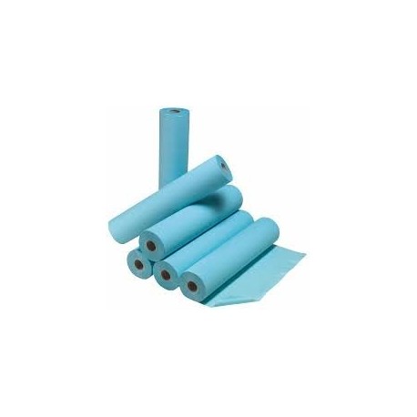DRAP EXAMEN - PLASTIFIE - BLEU - 180  FORMATS 50x40cm CARTON DE 6 ROULEAUX