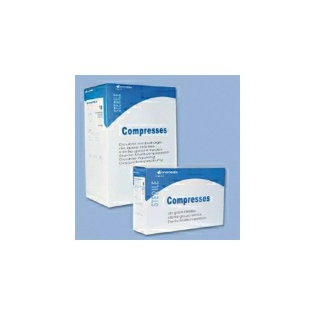 COMPRESSE GAZE STERILE / 17 FILS / 12 PLIS / 10x10cm (30x40) Bo te de 100 Sachets Individuels